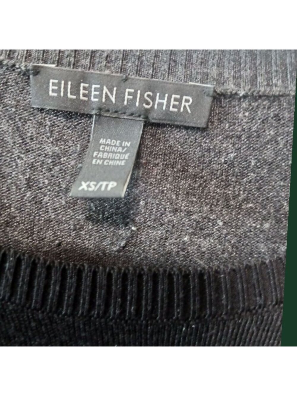 Eileen Fisher Womens Tunic Color Block Crewneck Long Sleeve Gray Xsmall - Picture 3 of 9